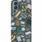Dugvio Printed Colorful Hard Back Case Cover & Compatible for OnePlus Nord 2 5G | Student Study Gadgets Pattern (Multicolor) – D24