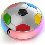 Mirana C-Type USB Rechargeable Battery Powered Hover Football Indoor Floating Hoverball Soccer | Air Football Smart | Original Made in India Fun Toy for Boys and Kids (Silver Rainbow)