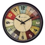 Amazon Brand – Solimo 12-inch Plastic & Glass Wall Clock – Classic Roulette (Silent Movement, Black Frame)