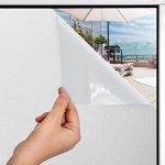 SUNBIRD 3D Multiple Window Privacy Film Frosted Removable Glass Door Film for Bathroom Home Office Static Cling Heat Control Window Decals Window Stickers (12 X 48 Inch, White Frosted)