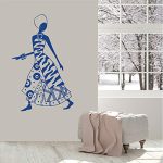 Gadgets Wrap African Beauty Woman Wall Decal Ethnic Style Unique Vintage Black Lady Vinyl Stickers Wall Decal Mural Vinyl Sticker (56cm x 87cm)