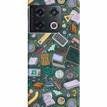 Dugvio Printed Colorful Hard Back Case Cover & Compatible for OnePlus 10 Pro 5G | Student Study Gadgets Pattern (Multicolor) – D24