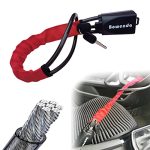 BOWENDA Steering Wheel Lock(RED) Kill Switch Theft Prevention Anti Theft Car Device Lock Out Kits for Vehicles Seat Belt Locks Security Fit Most Cars Vehicles Truck SUV Van car Gadgets Accessories