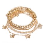 Shining Diva Fashion Latest Stylish Multilayer Gold Plated Bangle Bracelet for Women and Girls