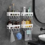 QXORE Bathroom Accessories, Bathroom Rack, Bathroom Shelf Organizer, Wall Mounted Shelf, Bathroom Hardware and Accessories (Pack of 1)