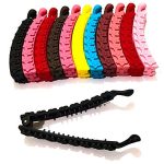 BHARATGAURAV – Hair Accessories Plastic Banana Clips Thick Curved Matte Multicolor, Multi Patterns Medium Size Hair Clip for Women and Girls (Pack of 12)