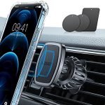 LISEN Magnetic Mobile Holder for Car, [Easily Install] Car Mobile Holder Mount [6 Strong Magnets] Phone Holder for Car Case Friendly iPhone Mobile Stand for Car Fits with All Smartphones & Tablets