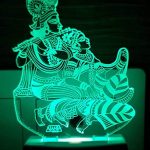 Cruh The Krishna & Radha 3D Illusion Multicolour Night Lamp with 7 Color Changing Light for Gift,for Bedroom,Living Room Led Acrylic Night lamp with Plug