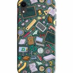 Mugruch Colorful Hard Back Case Cover for Apple iPhone XR | Student Study Gadgets Pattern | Design- – D24
