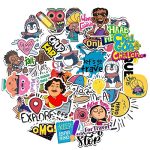 iberry’s Stickers for Laptop Mobile Phones Computer Bicycle Luggage Scrapbooks Gadgets Waterproof Stickers|Funny Quirky Sticker|Funny Quotes Stickers|Laptop Sticker-Set of 50 Stickers (06), Vinyl