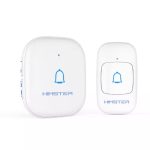 Wireless Doorbell, Himster Waterproof Door Bell Chime Kit Alarm for Home at Over 1000 Feet Range Operating with 56 Melodies, LED Flash, 7 Levels Adjustable Volume (White 1 Transmitter & 1 Receiver)
