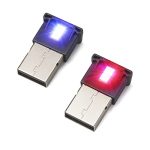 Mini USB LED RGB Ambient Light Brightness Adjustable 8 Color Changeable for Car, Laptop, Keyboard. Atmosphere Smart Night Lamp for Home Decoration ( DC : 5V ) (2 Item Package)