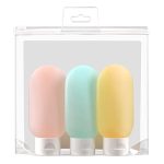 MAYCREATE® 3 Pack Travel Bottles Set, 60ML PP Travelling Bottles for Toiletries Kit Refillable Squeeze Container, Leak Proof Toiletry Bottles with Lids for Shampoo Lotion Body Wash, BPA-Free