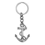 M Men Style Ship Wheel Anchor Metal Keychain & Keyring for Bikes Cars Bags Home Cycle Men Women Boys and Girls