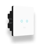 IOTICS 2 Gang Smart Wifi Switch Board. 1 x 6amp switch and 1 x High Load (AC/Geyser) switch. Finger Touch Control, Remote Control, Mobile App, Voice Control via Google Home or Amazon Alexa Smartest Home Automation Solution (White Variant)