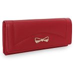 WROOTED Casual Party Black Faux Leather Women’s Wallet Clutch Purse Trending Elegant Design