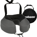 Cabeau Evolution S3 Travel Pillow – Doctor Recommended Neck Pillow – Memory Foam Airplane Pillow – Neck Pillow with Attachment Straps, Support for Car, Home, Office, and Gaming Steel (Grey)