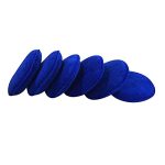 SOFTSPUN Microfiber Reusable Round Polishing Pad, 6 Pieces Set (Blue) Multipurpose. Ultra-Soft Application Pads with Finger Band Perfect Cleaning for Car, Bike, Window and More.…