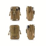 G Mall Men’s Outdoor Tactical Bag, Waterproof Camouflage Waist Belt Bag, EDC Storage Bag Gadget Pocket, Wear-Resistant Mobile Phone Bag (Pack of 2)