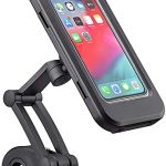 Hold Up Bike Phone Mount Waterproof Cell Phone Holder 360 Rotation Motorcycle Phone Case Universal Bicycle Handlebar Phone Mount with Sensitive Touch Screen Fit Below 7.2?? Smartphone