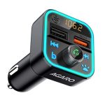 AGARO Bluetooth car kit, QC 3.0 + 2.4A, Bluetooth 5.0, FM Transmitter in-Car Radio, Hands-Free Calling, Music Streaming with Micro SD + Dual USB Ports