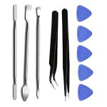 Vadda Bai Set of 3 Metal Openers, 2 black tweezers and 5 plastic openers for Cell Phone and Gadget Repairing – Mobile Opening & Repair Hand Tool Kit