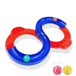 Amisha Gift Gallery 8 Shape Infinite Loop Interaction Balancing Track Toy Creative Track with 3 Bouncing Balls for Kids, Best Hand-Eye Coordination Developing Indoor Games for Kids – Multicolor