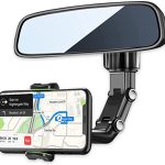 CQLEK® 2022 New Version-Car Phone Holder Mount, Rearview Mirror Phone Holder for Car, 360°Rotatable and Retractable Car Phone Holder, Multifunctional Phone Mount for Car Phone Holder,360° Rearview Mirror Phone Holder,Phone Holder Phone Mount Universal Adjustable Holder Cradle Car Mount Cell Phone Holder for All Mobile Phones