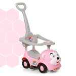 Dash Monkey 3 in 1 Ride on for Kids, Baby 2 Years+, Musical Push Car with Parental Handle and Protective Arm Rest (Capacity 20kg | Pink)