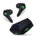 pTron Newly Launched Bassbuds B91 Plus TWS Earbuds with 38ms Gaming Low Latency, AI-ENC Stereo Calls, 45Hrs Playtime, Dual HD Mic, in-Ear Bluetooth 5.3 Headphones, Fast Type-C Charging & IPX5 (Black)