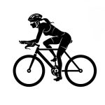 GADGETS WRAP Wall Decal Vinyl Sticker Wall Decoration – Woman Female Cyclist