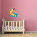 GADGETS WRAP Baby Bear Sleeping’ Decal, Vinyl Decorative Wall Stickers for Kids Room, Eco-Solvent Ink, DIY Removable Peel and Stick, Covers H 1 ft x W 1.67 ft, Home Décor