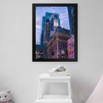 GADGETS WRAP Printed Photo Frame Matte Painting for Home Office Studio Living Room Decoration (11x17inch Black Framed) – Tall Buildings In Manhattan