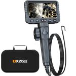 3.9mm Articulating Borescope, DXZtoz Professional Ultra Thin Endoscope Camera with Turnable Snake Camera, Semi-Rigid Gooseneck Inspection Camera with Light, Cool Gadgets for Men- 3.3FT