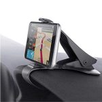 LUCKY STORE Plastic Car Dashboard Mobile Phone Mount Stand HUD Simulating Jaw Anti Skid GPS Navigator Cradle Bracket Holder Clip Type for 3.5 to 6.5 inches Smartphones for Dashboard Edge (Black)