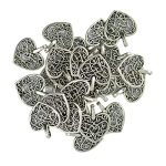 ATORSE® 50 Pcs Tibetan Silver Filigree Heart Charms Pendants Diy Jewelry Making