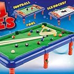 OANGO® 6 in 1 Ice Hockey, Bowling, Basket Ball, Golf, Football and Snooker Fun Indoor Game Board Table Top Toy for Kids,Boys,Girls and Family