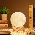 Desidiya 3D 7 Color Changing Moon Night Rechargeable Night lamp for Bedroom for Adults and Kids Home Room Beautiful Indoor Lighting – 15CM (Pack of 1)