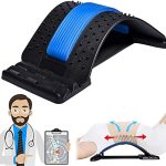 WIDE MART Product Back Stretcher, Spinal Curve Back Relaxation Device, Multi-Level Lumbar Region Back Support for Lower & Upper Muscle Pain Relief, for Bed Chair & Car (Style-1)