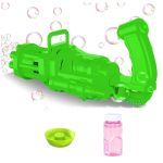 Bubble Gun (Green) Automatic Electric Water Bubble Gun Shooter with Liquid for Kids, Children’s, Party/Gatling Machine
