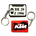 UNIQUE GIFTS Car/Bike Number Plate Keychain with Both Side Print