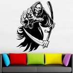 GADGETS WRAP Wall Decals Boys Kids Room Art Decor The Grim Reaper Death Skeleton Vinyl Wall Stickers