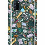Mugruch Colorful Hard Back Case Cover for Realme 7i / Realme C17 | Student Study Gadgets Pattern | Design- – D24