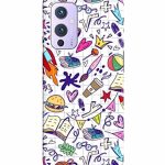 Dugvio Printed Colorful Hard Back Case Cover & Compatible for OnePlus 9 | Student Study Gadgets Art (Multicolor)