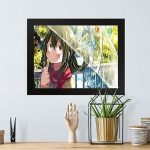 GADGETS WRAP Printed Photo Frame Matte Painting for Home Office Studio Living Room Decoration (17x11inch Black Framed) – Anime Girl In Rain