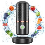 Fruit and Vegetable Washing Machine, Fruit and Vegetable Cleaner Device, Kitchen Gadget Food Purifier for Deep Cleaning Fruits, Vegetables, Rice, Meat and Tableware (Black)