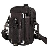 divinezon Tactical Mole Waist Bag Men’s Outdoor Sport Running Waist Pack Purse Mobile Phone Case,7 X 4.8. X 2.4 Inch,Black