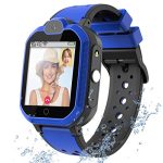 4G GPS Kids Smartwatch Phone – Boys Girls Waterproof Watch with GPS Tracker 2 Way Call Camera Voice & Video Chat SOS Alarm Pedometer WiFi Wrist Watch Birthday Back to School Gifts for Students,4G Blue