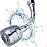 SKADIOO Stainless Steel 360 Degree Flexible tap extender for kitchen sink, tap Shower Sprinkler Metal hose 360 Degree Rotation Adjustable, Saving Water Faucet/tap, tap Extension, Faucet shower, Silver