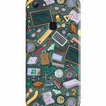 Mugruch Colorful Hard Back Case Cover for Vivo Y81 | Student Study Gadgets Pattern | Design- – D24